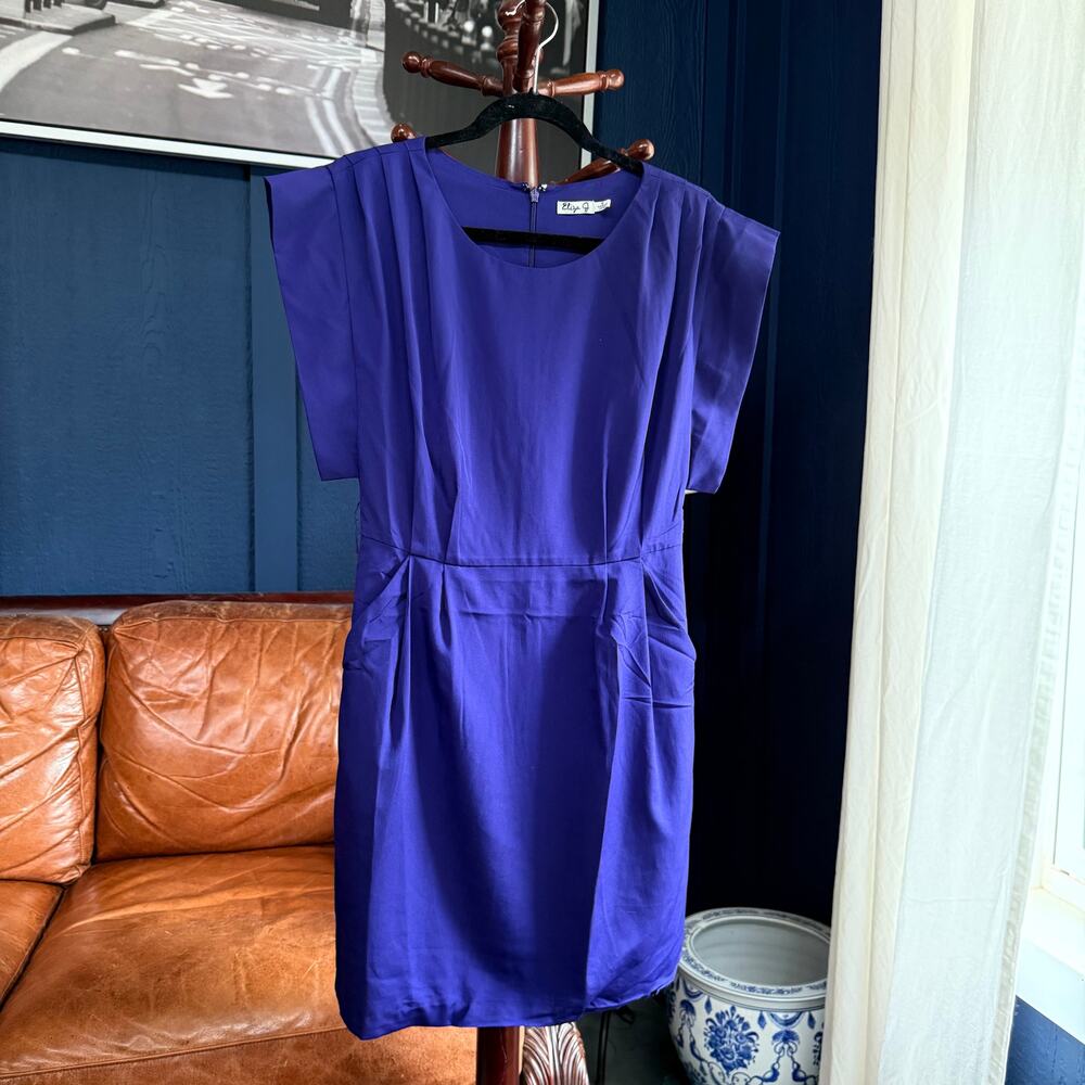 Eliza J 6 Purple/Blue Career‎ Wear Polyester Fully Lined Dress PRISTINE COND.
